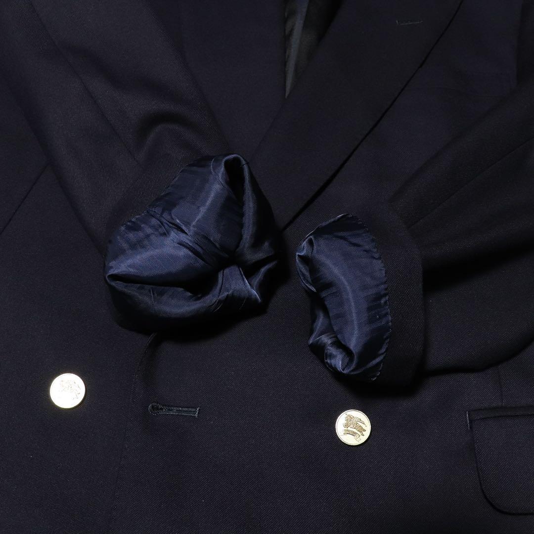 美品★BURBERRY★紺ブレ 金ボタン★ダブルブレザージャケット★ネイビー★M