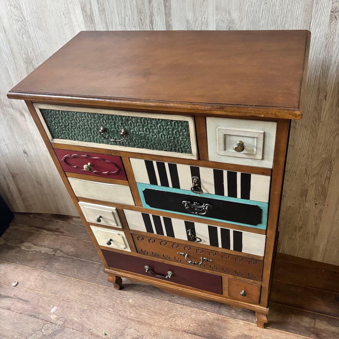 パルナサス チェスト 欧風家具 カラフル タンス キャビネット インテリア 猫脚