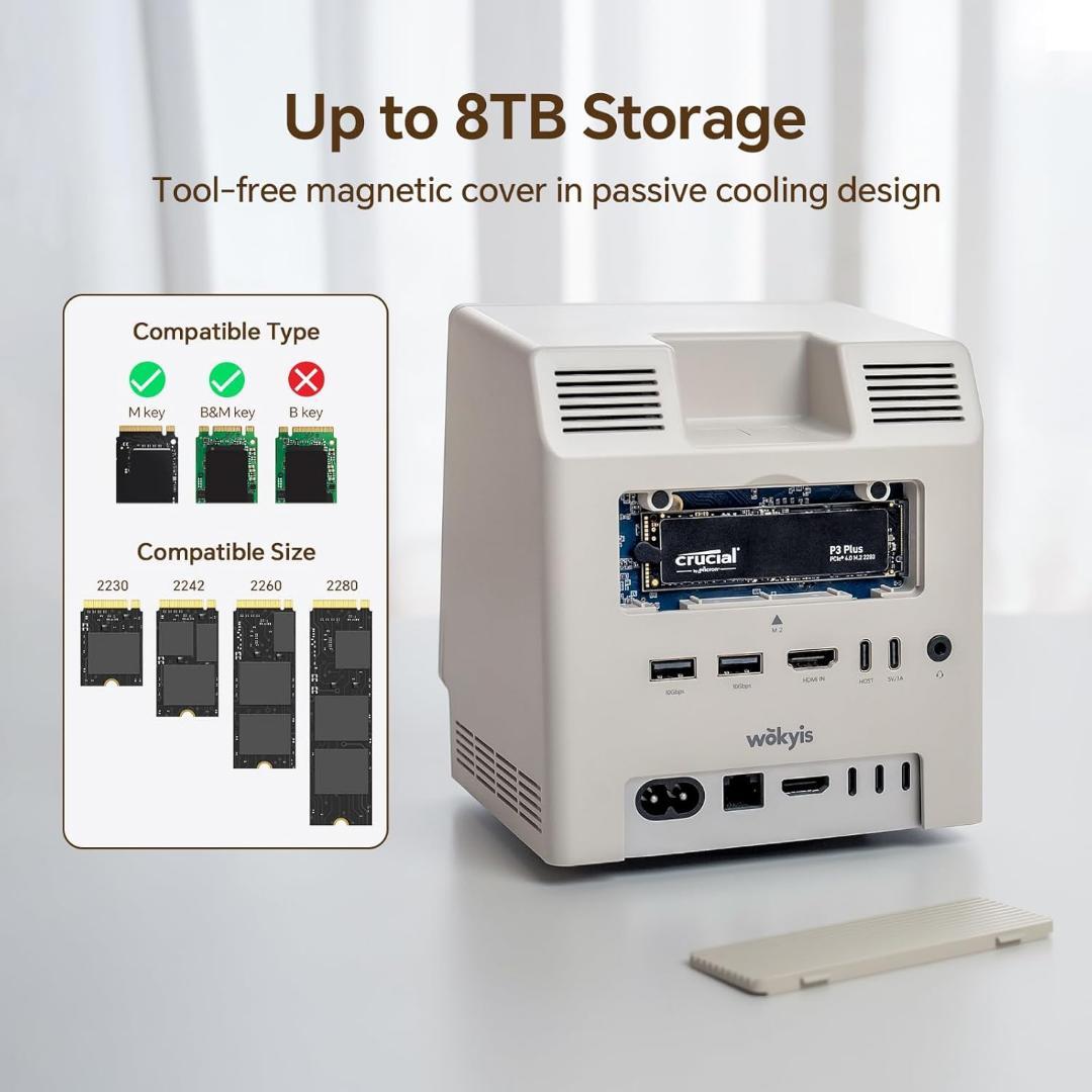 Wokyis M5 5インチモニター レトロデザインドックステーション