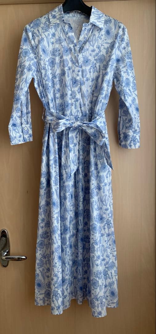 スキャパ SCAPA 花柄長袖ワンピース