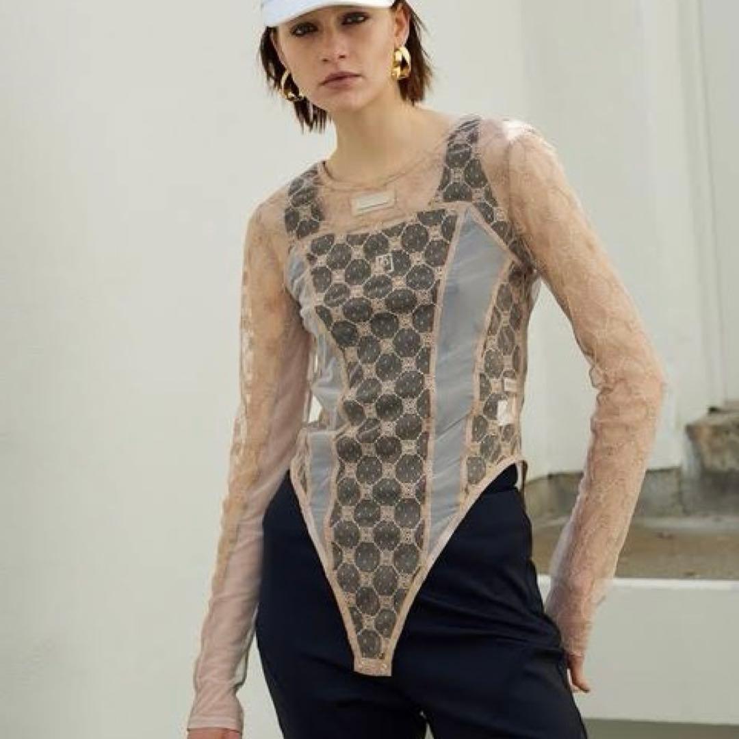 PRANK PROJECT プランクプロジェクト モノグラムレースボディスーツ