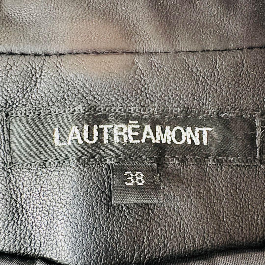 美品✨ ロートレアモン レザージャケット シングル ノーカラー 38 ラムレザー