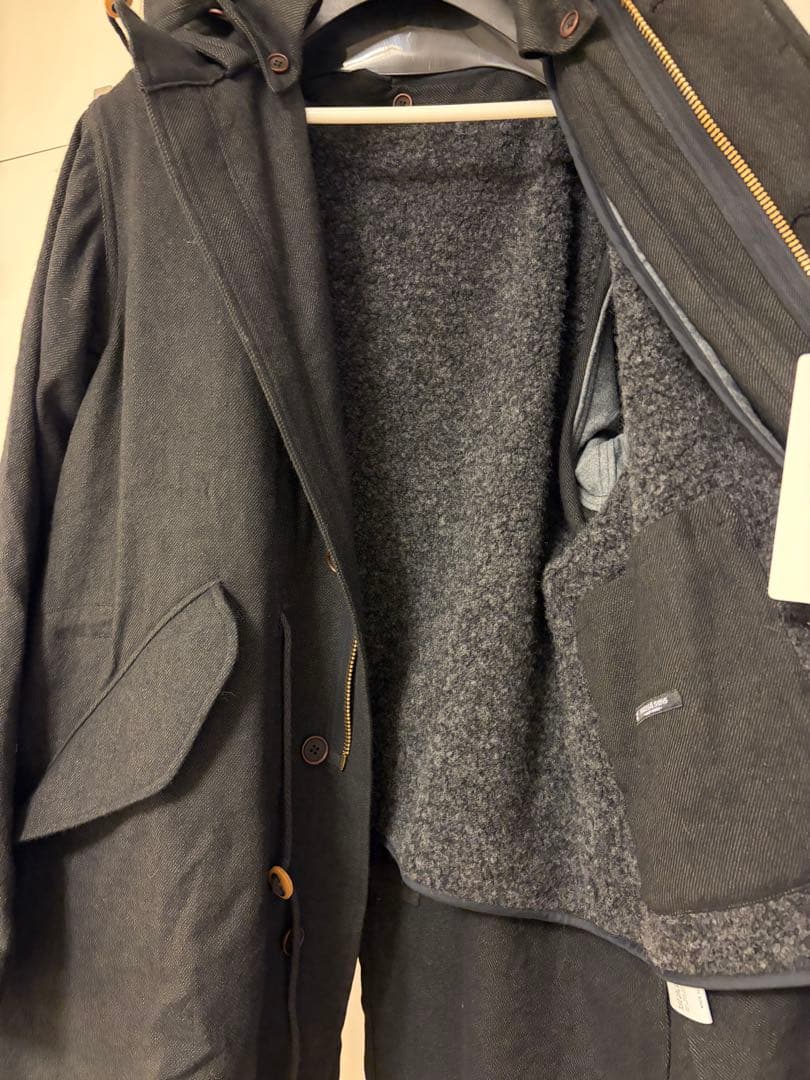 MAATEE&SANS 25AW FISH TAIL リネンカシミア ブラック1