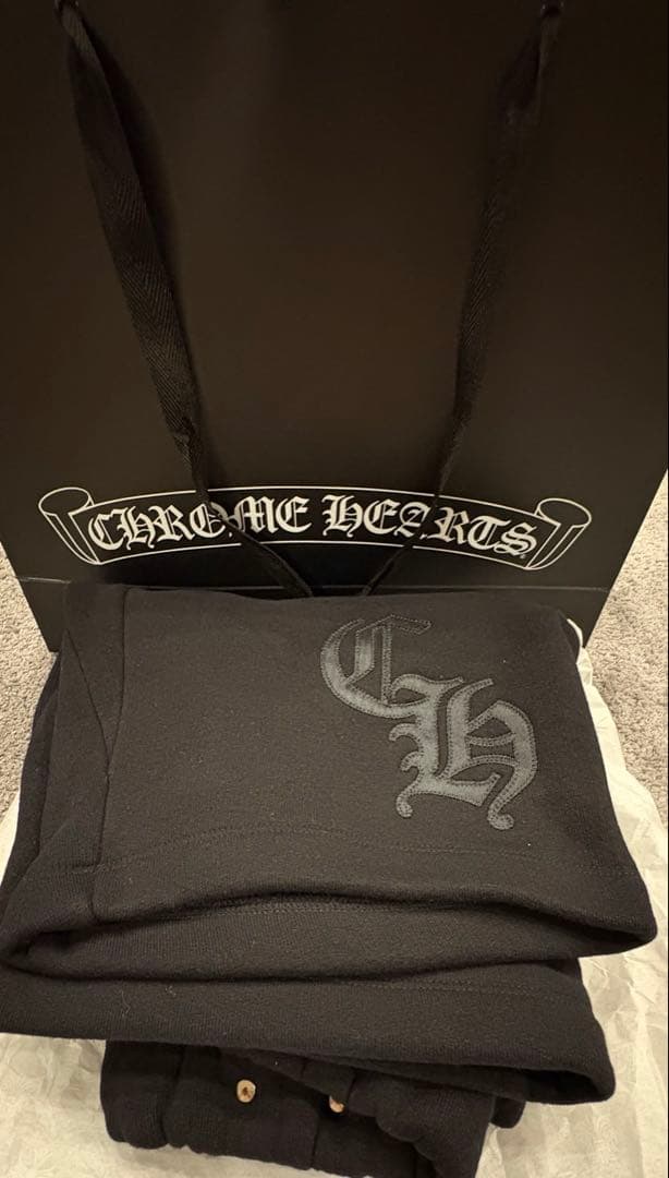 CHROME HEARTS ブラック 刺繍　CHロゴ　Ｍ　新品未使用