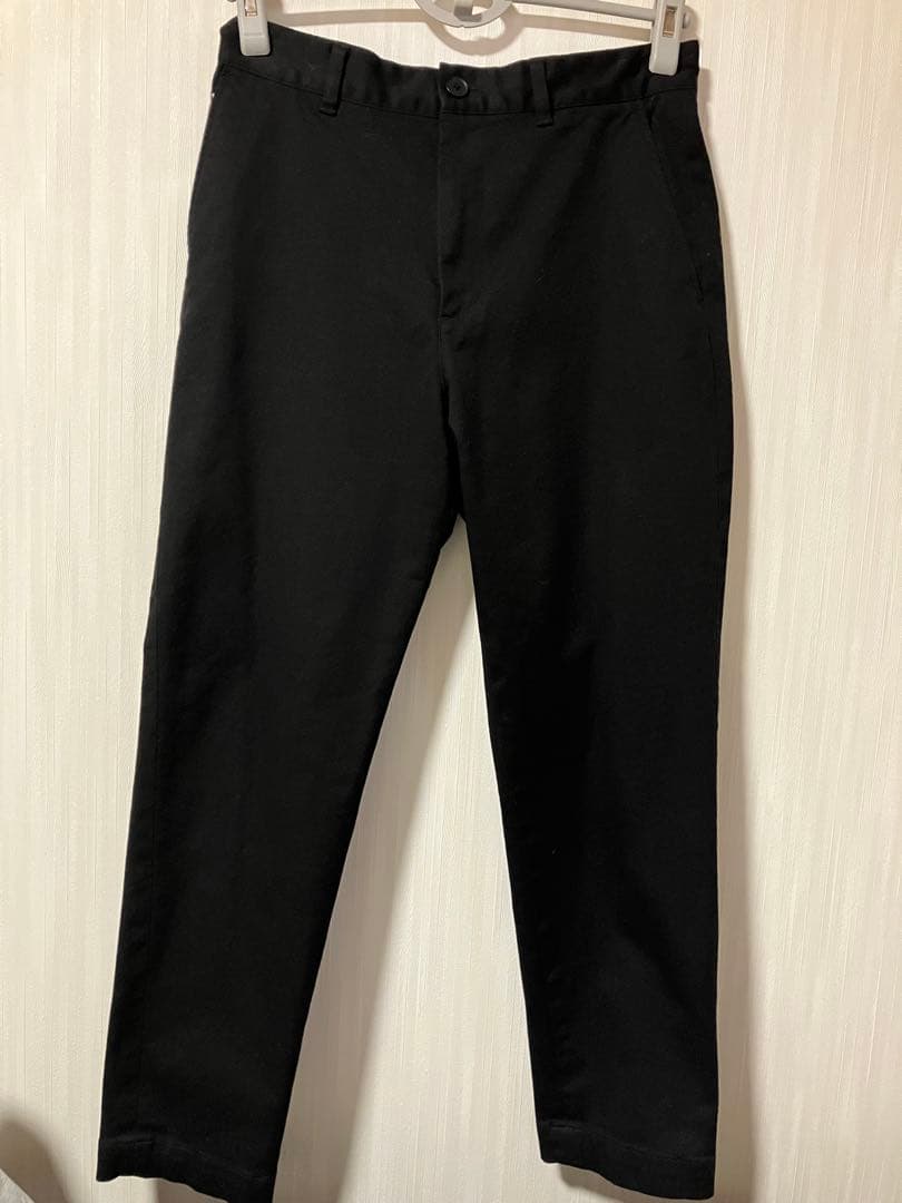 【別注】LACOSTE / コットン パンツ　ブラック　サイズ36