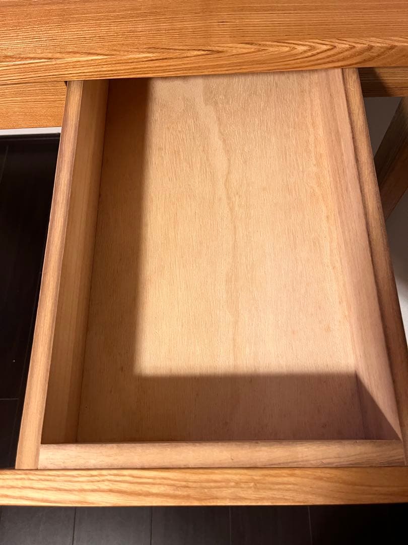 MUJI タモ材 引き出し付きデスク※3/20〜26発送不可