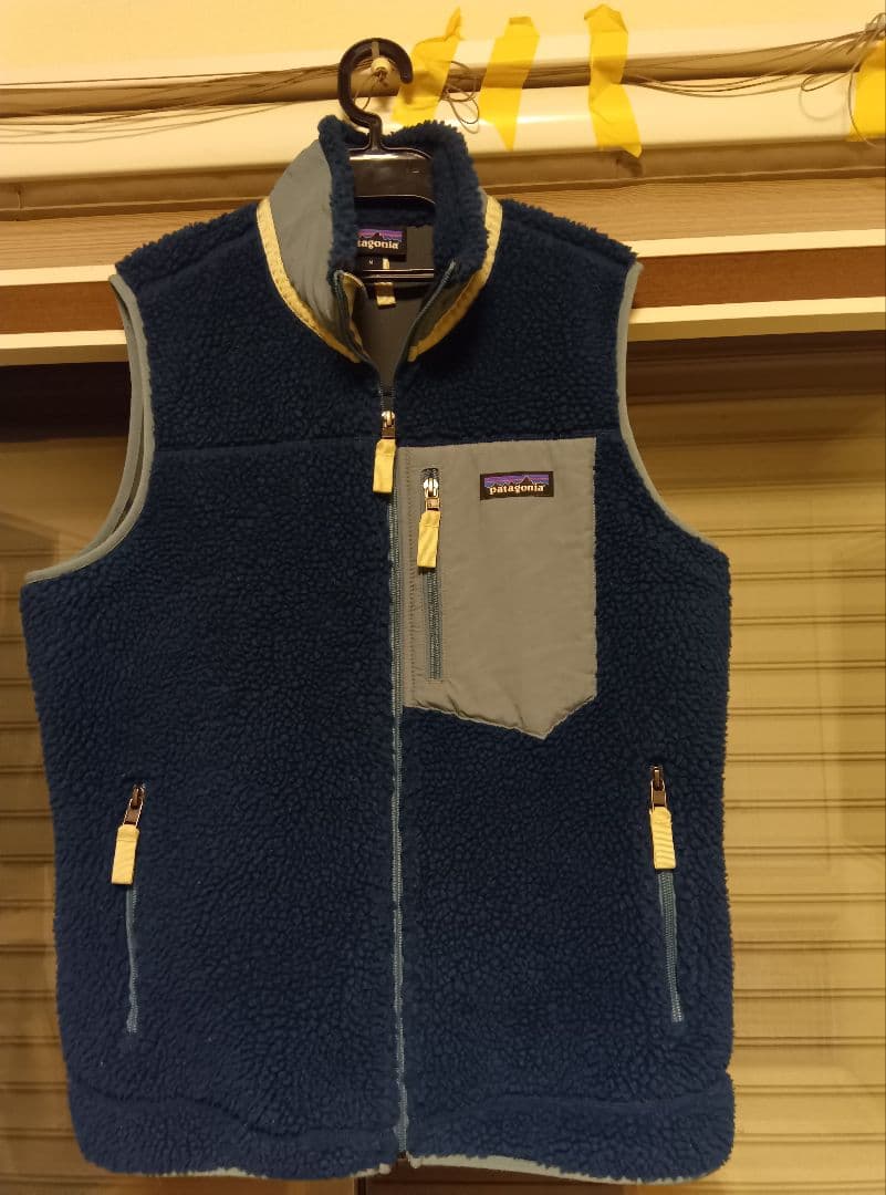 市*川様 patagonia フリースベスト M ネイビー/グレー