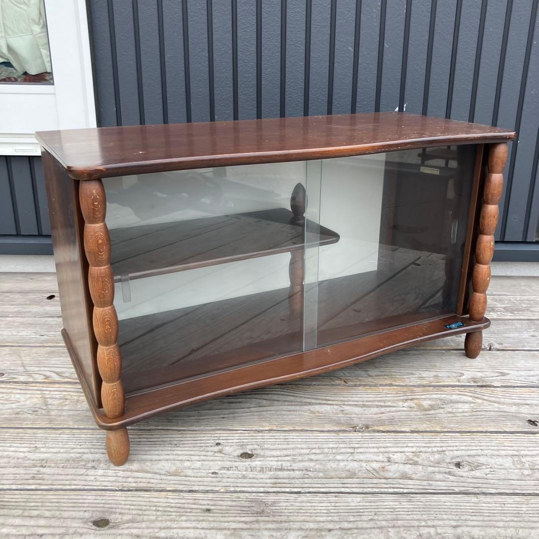 昭和レトロ ナジコ ミッドセンチュリー 古家具 飾り棚 サイドボード ガラス戸