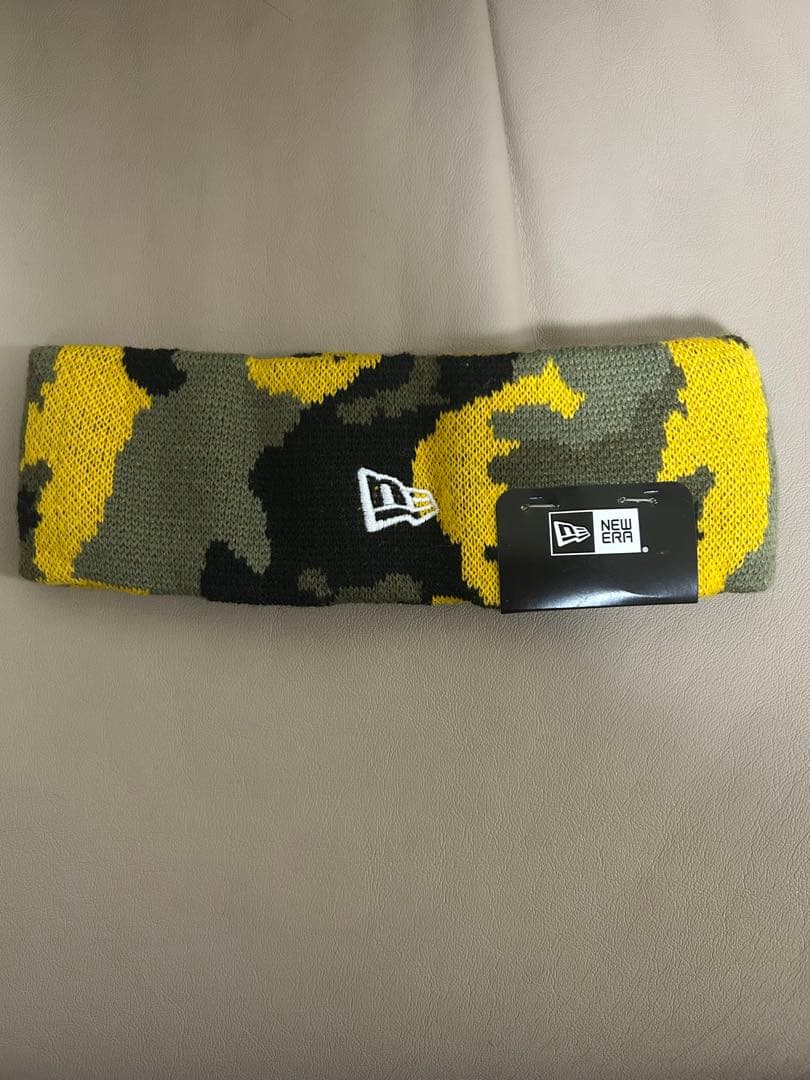 貴重！早い者勝ち！未使用タグ付き新品！Supreme イエロー迷彩柄ヘアバンド
