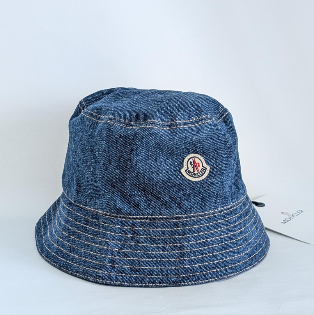 MONCLER バケットハット デニム 帽子 ユニセックス S おしゃれ