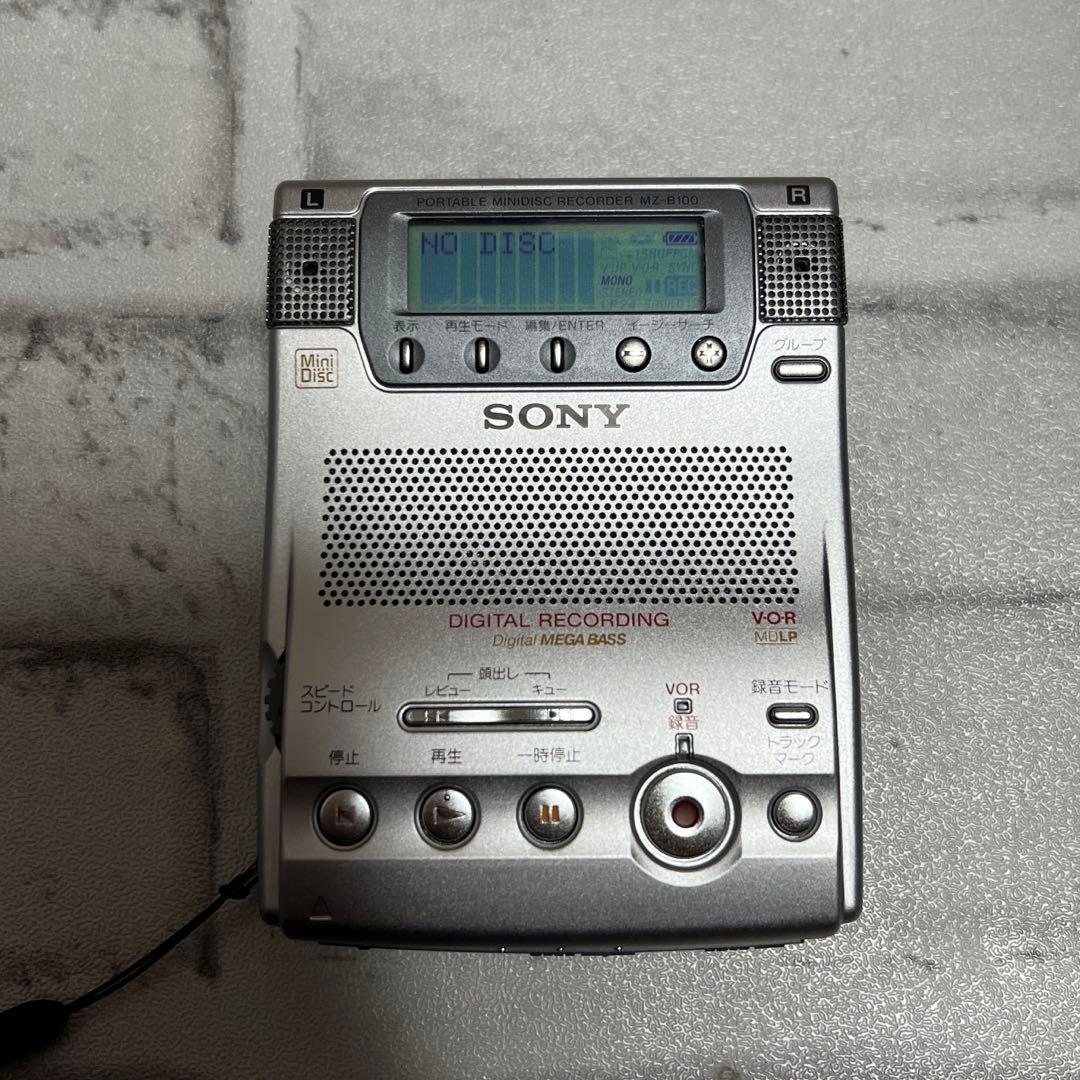 S*ね様 ★SONY MZ-B100 ポータブルMDプレーヤー ※通電チェックの