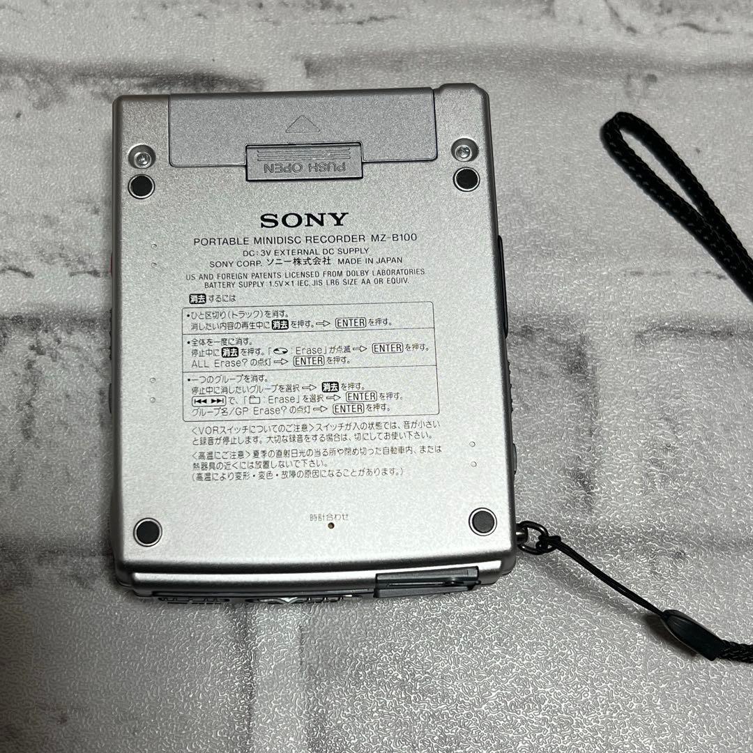 S*ね様 ★SONY MZ-B100 ポータブルMDプレーヤー ※通電チェックの