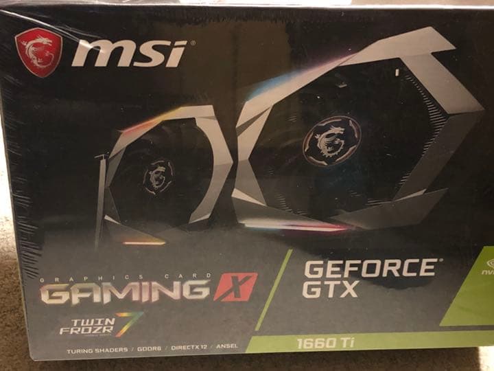 新品未使用MSI GeForce GTX 1660 Ti GAMING X 6G