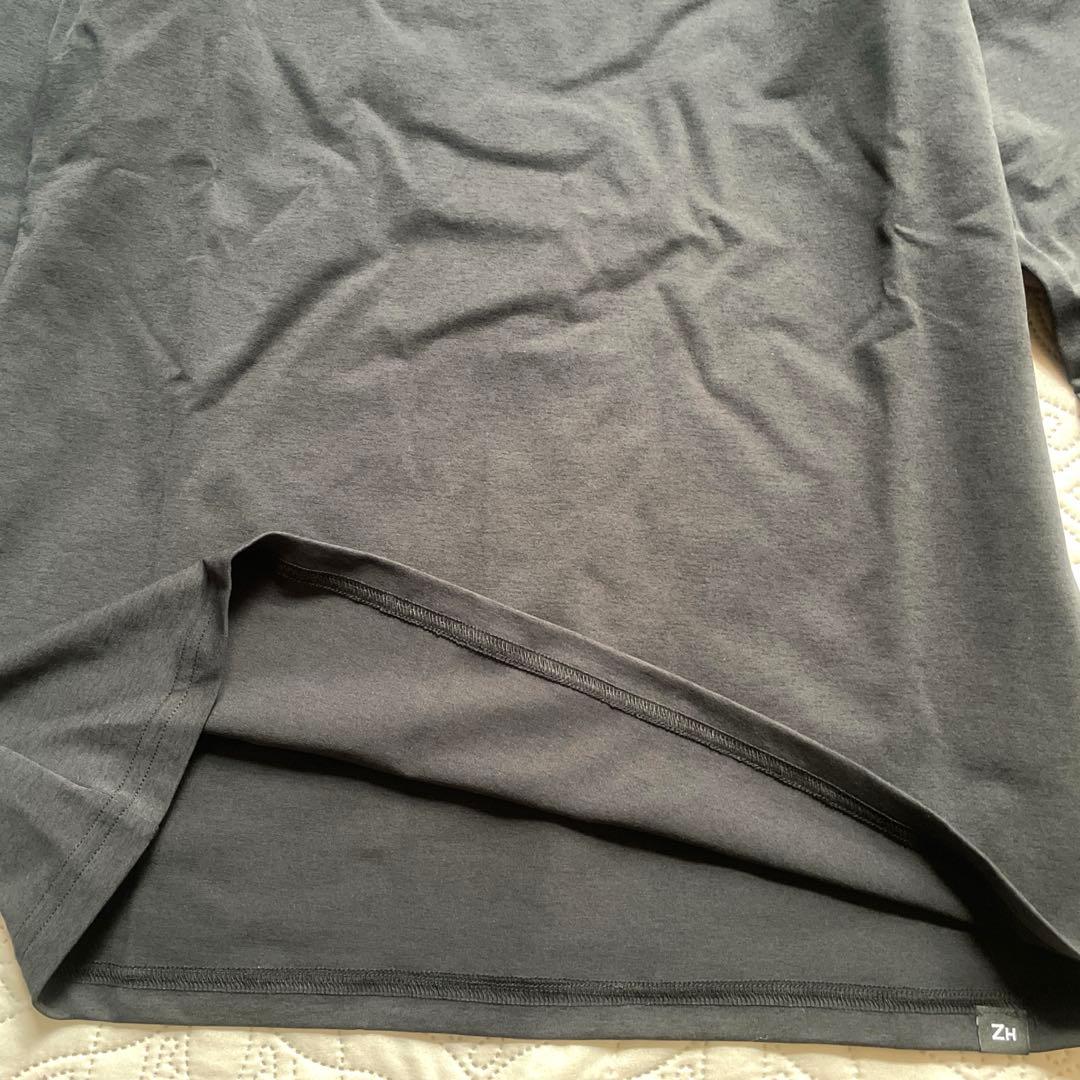 ZERO HALLIBURTON ゼロハリバートン長袖モックネックシャツ　黒　L