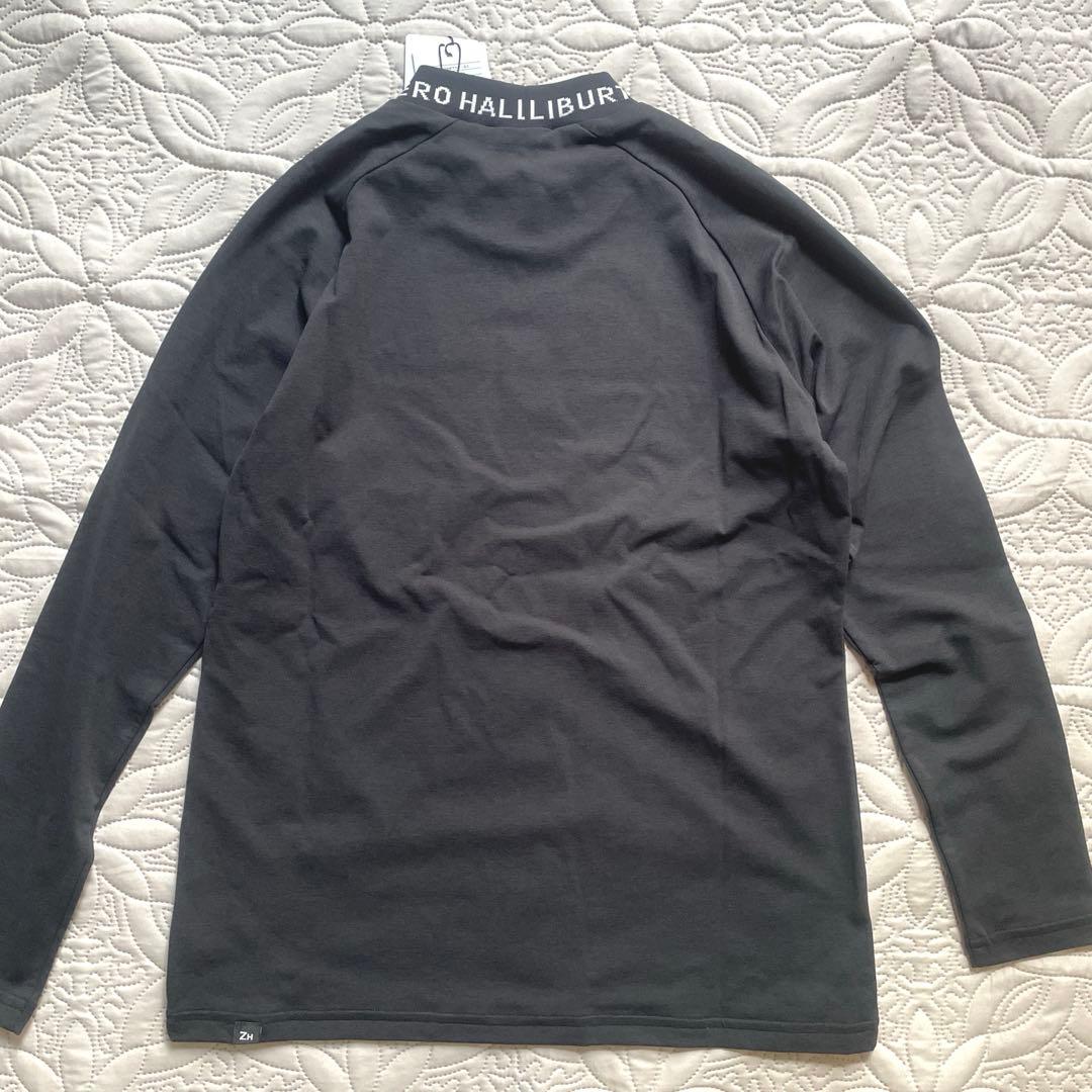 ZERO HALLIBURTON ゼロハリバートン長袖モックネックシャツ　黒　L