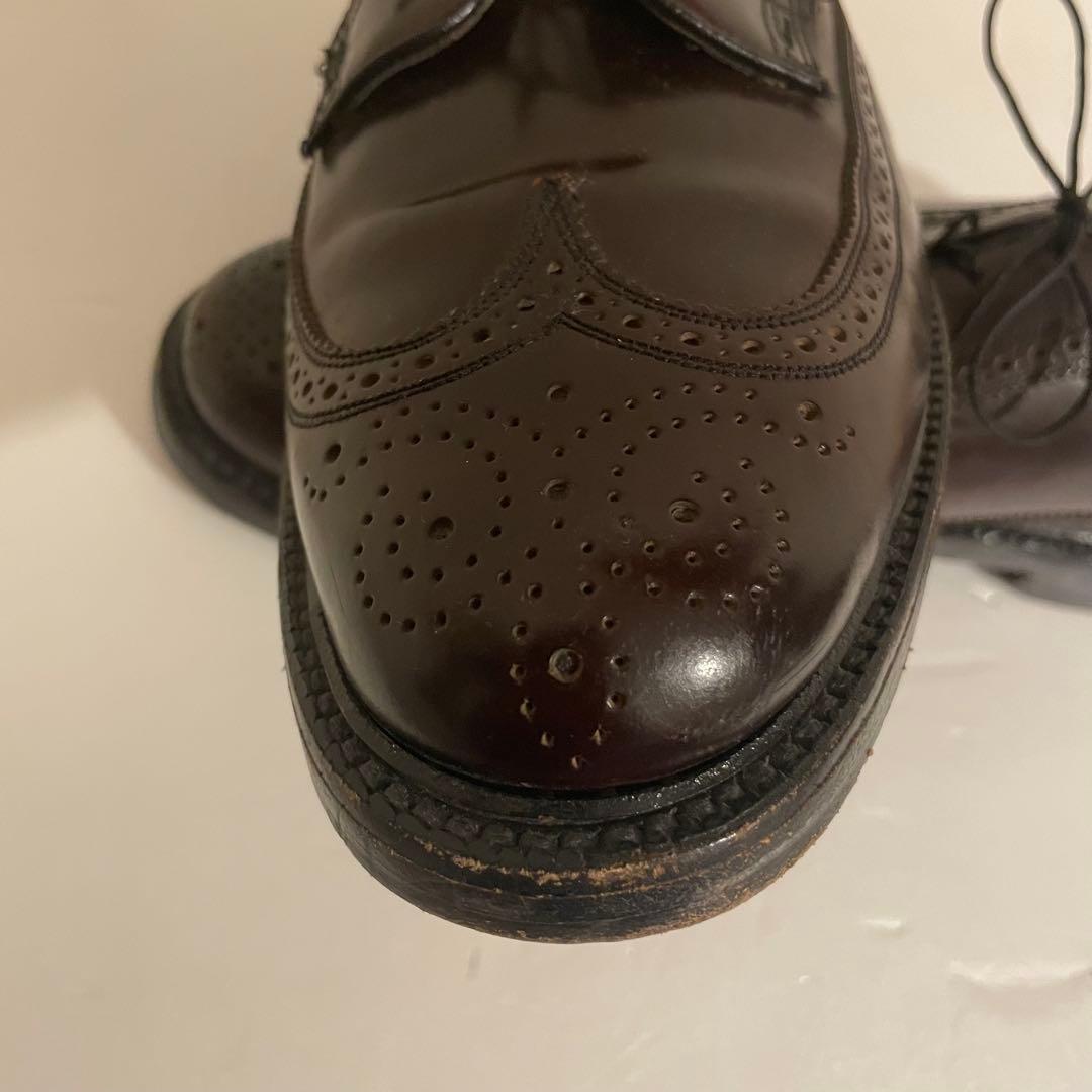 美品 フローシャイム インペリアル コードバン ウイングチップ US10.5D