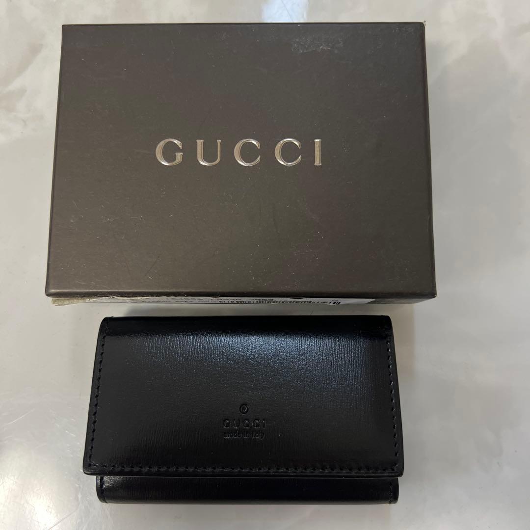 GUCCI ブラック 新品レザー キーケース 箱付き