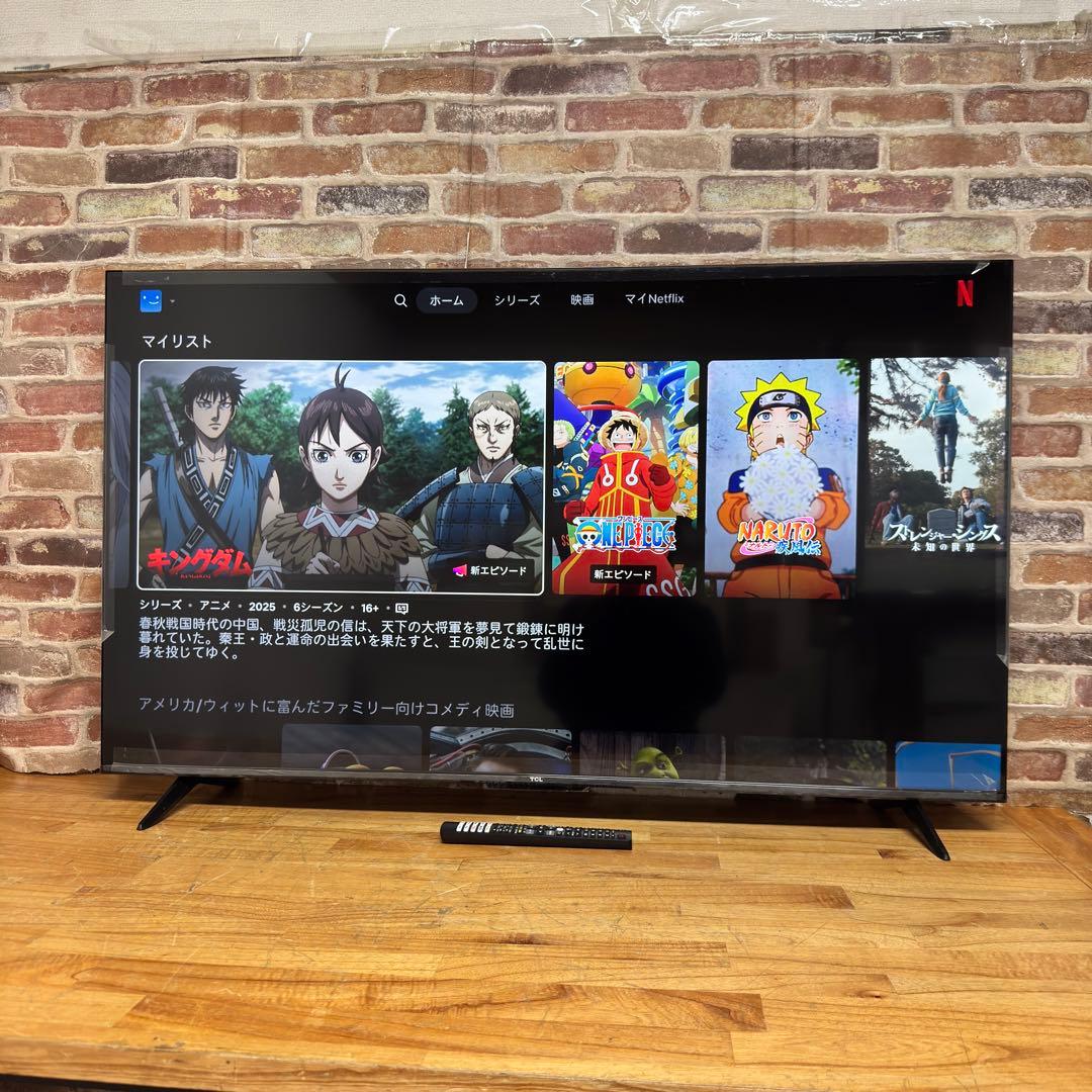 2025年製！ TCL 55V型 4K 液晶テレビ 55P61K 動画アプリ搭載