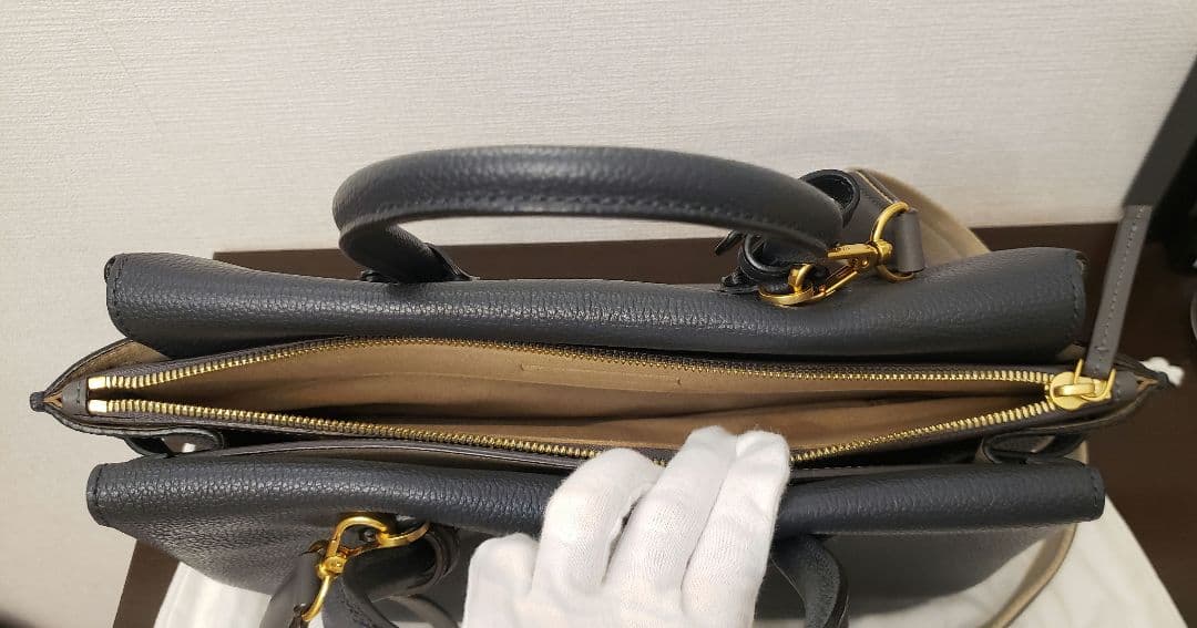 MCM ダークグレー ビジネスバッグ