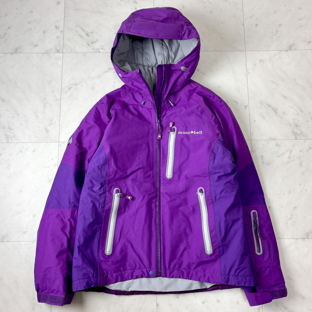 美品✨ モンベル パウダーライトパーカ M パープル スノボ スキー レディース