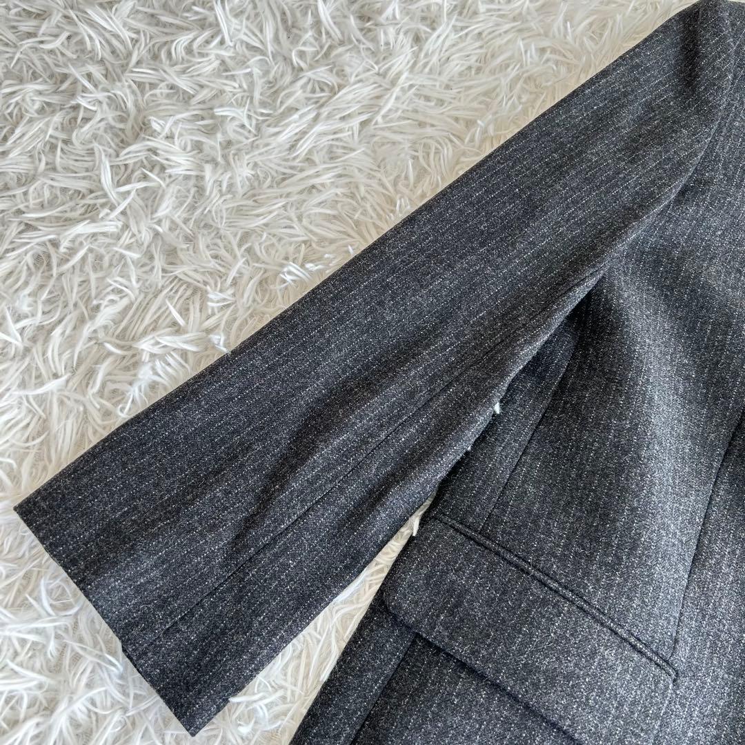 ザディグエヴォルテール　テーラードジャケット　ストライプ　イタリア生地　グレー