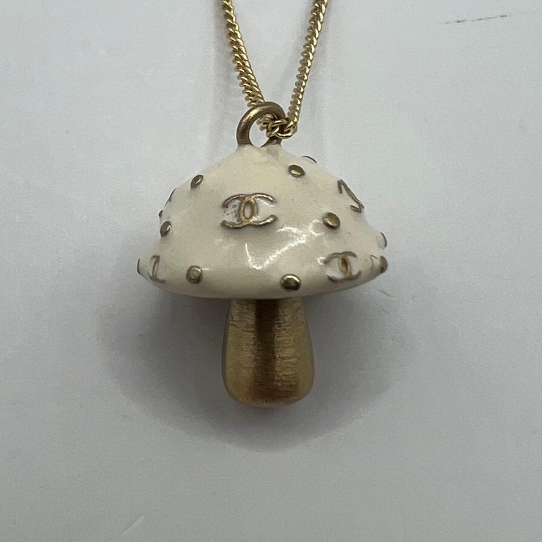 【未使用に近い】シャネル ネックレス ココマーク きのこ ゴールド金具