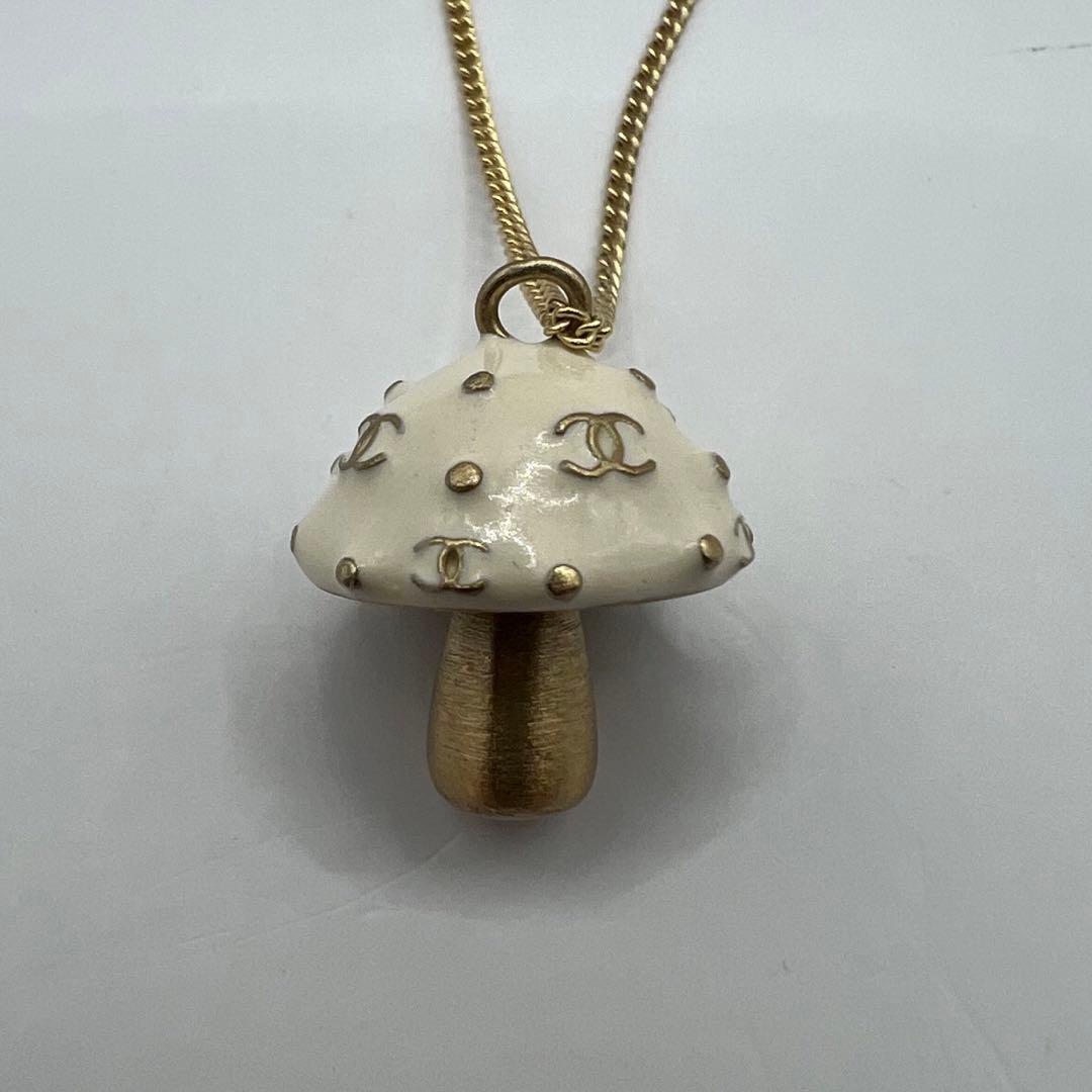 【未使用に近い】シャネル ネックレス ココマーク きのこ ゴールド金具