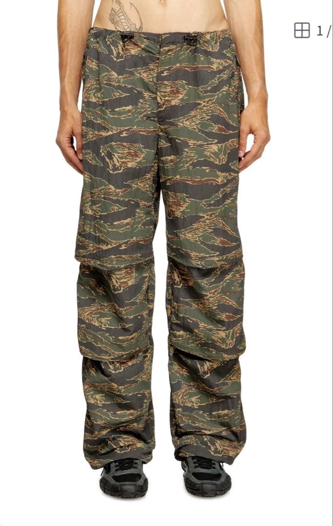 DIESEL ディーゼル カモフラ ナイロンパンツ 48 美品