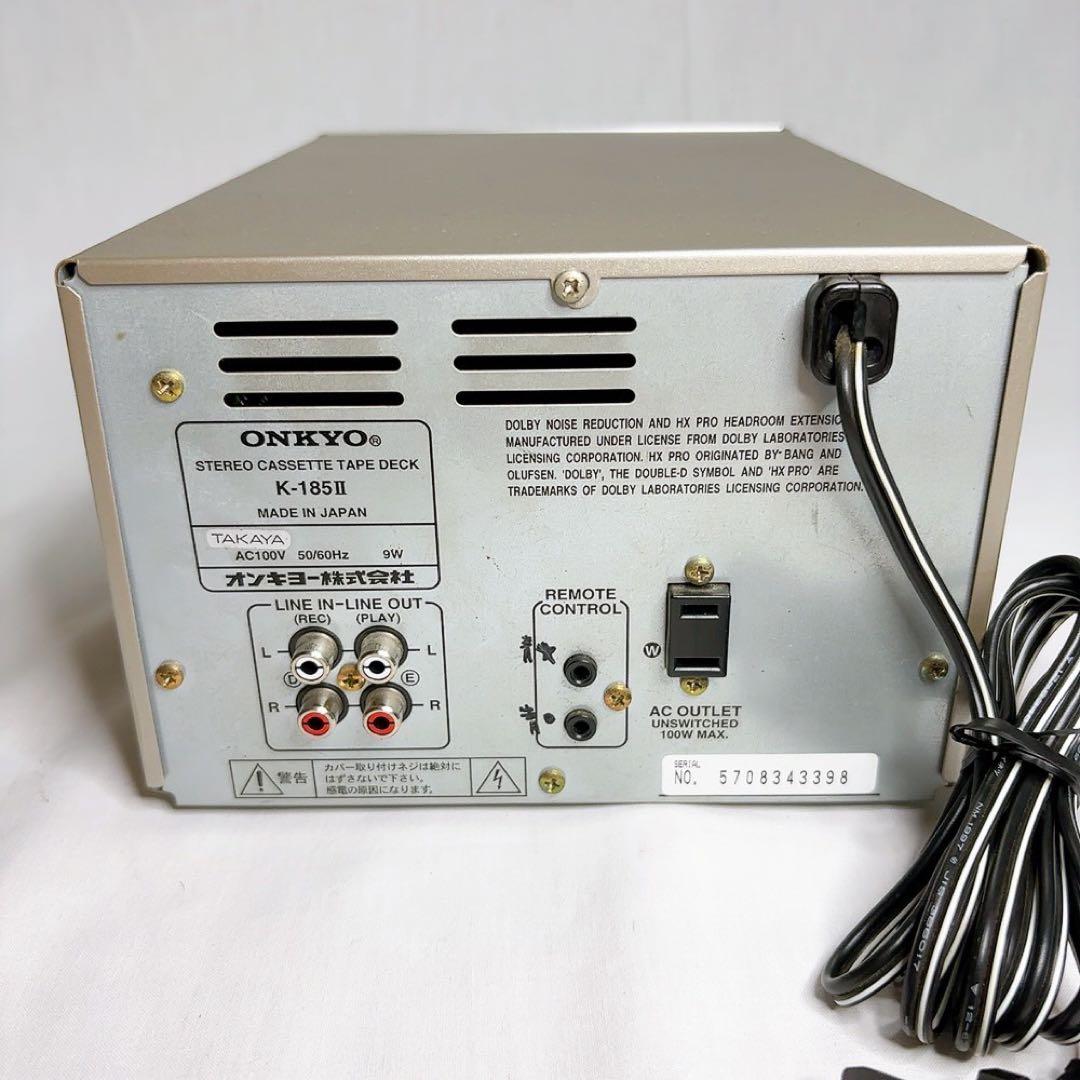 ONKYO ステレオカセットデッキ K-185Ⅱ