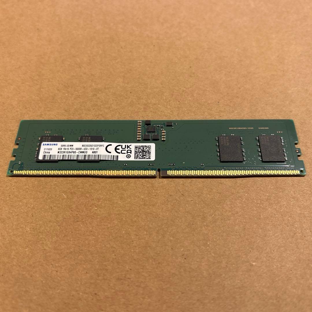 DDR5 UDIMM 8GB メモリー SAMSUNG PC5 5600B 1枚
