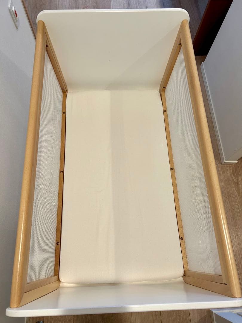 値下げ✨リリワゴン2　コンパクトベビーベット　リリワゴンⅡ ホワイト