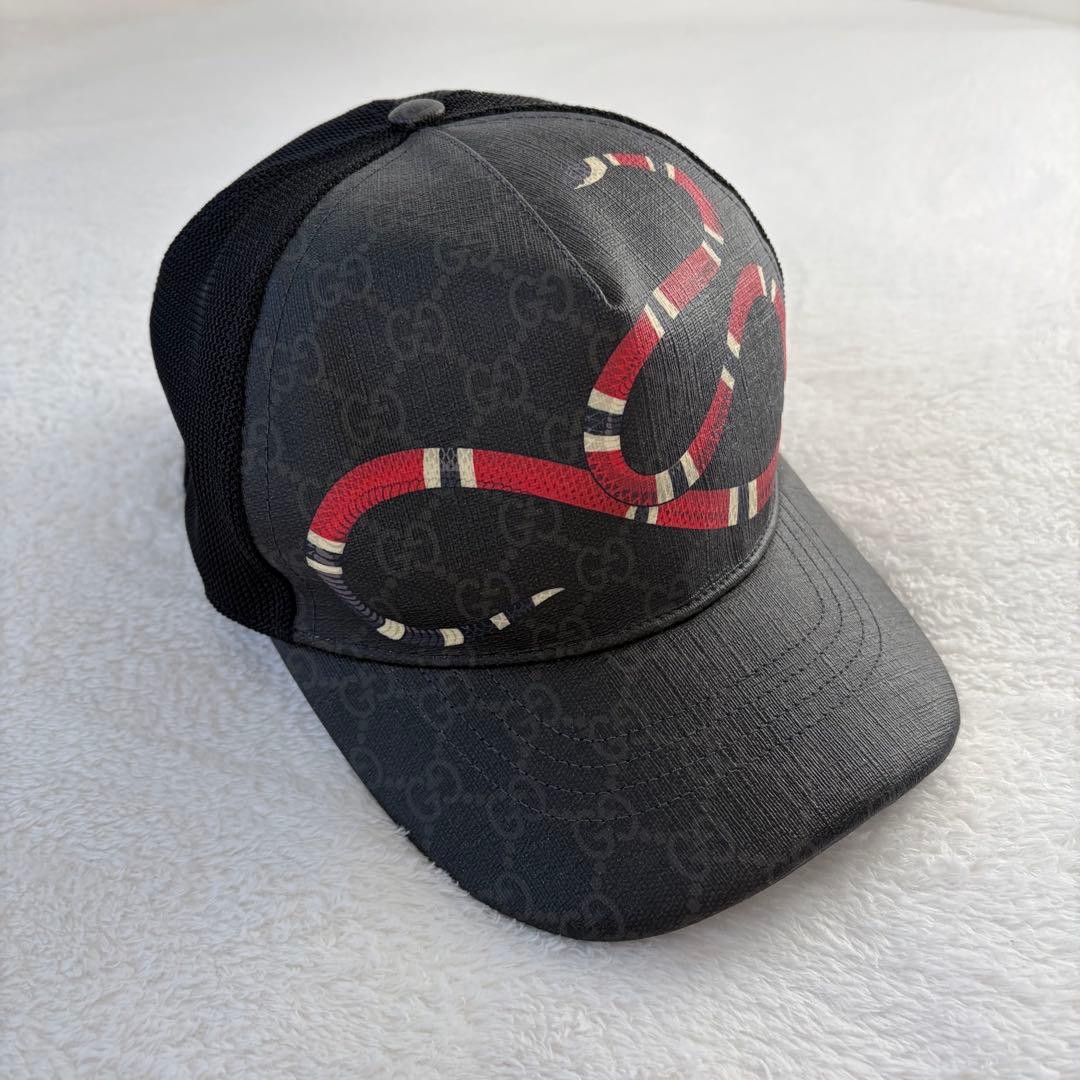 み*ん様 GUCCI ベースボールキャップ　蛇　スネーク　メンズキャップ キャッ