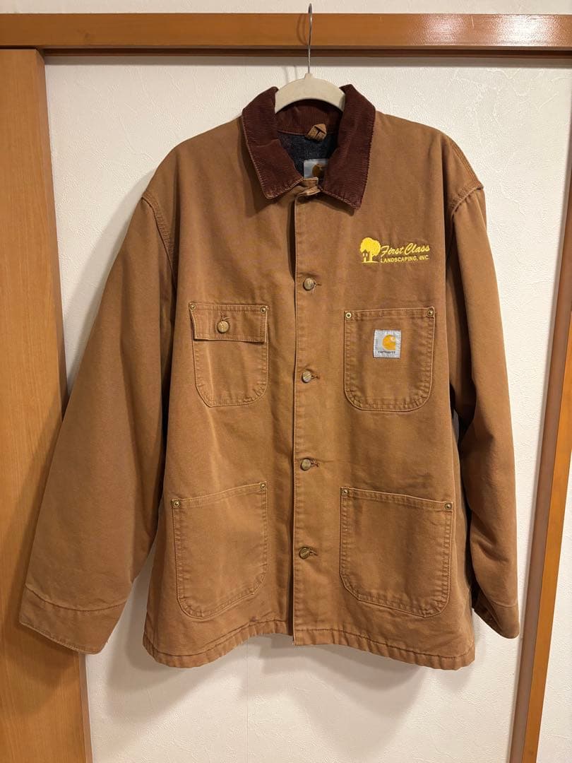 Carhartt カーハート チョアコート カバーオール L 企業ロゴ USA