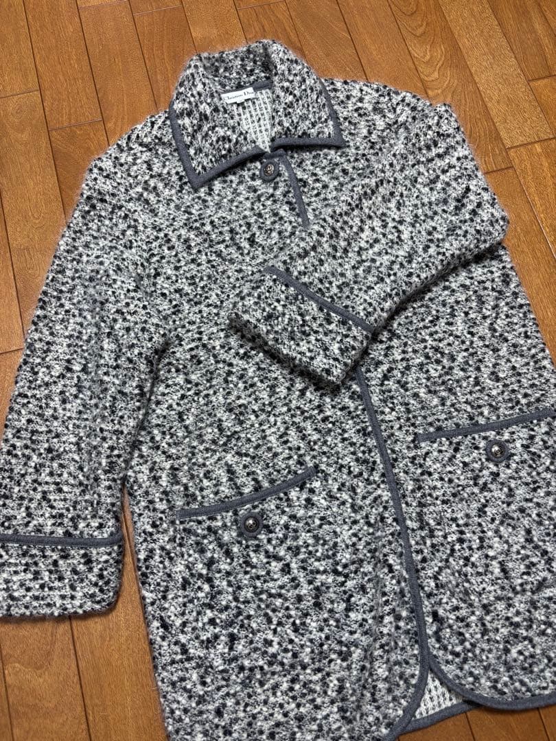 Christian Dior グレー系 ニットコート M