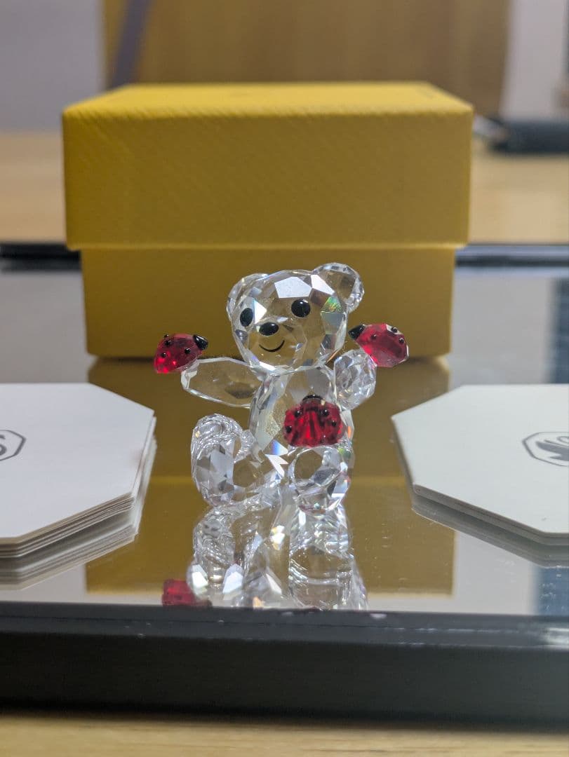 スワロフスキー クリスベア てんとう虫 置物