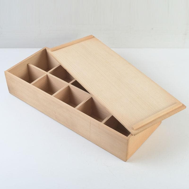 マサオ 煎茶道具　織部焼　煎茶碗　十客　陶印有　時代箱　V　9322