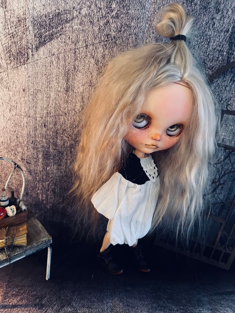 【専用】カスタム ブライス ビジューブリリアント頭皮付きモヘアアウトフィット付属