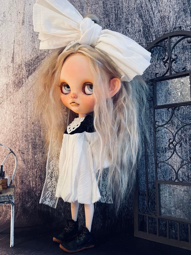 【専用】カスタム ブライス ビジューブリリアント頭皮付きモヘアアウトフィット付属