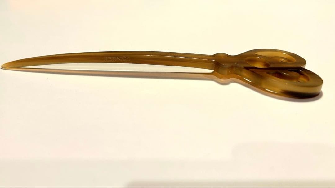 【未使用品】値下げしました！ HERMES かんざし ハート型バッファローホーン