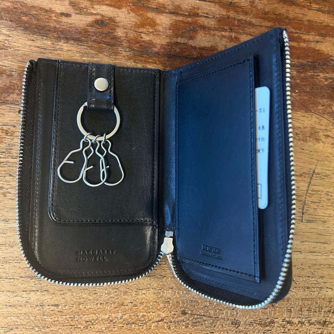 MARGARET HOWELL ×porter 黒レザー　キー&カードケース