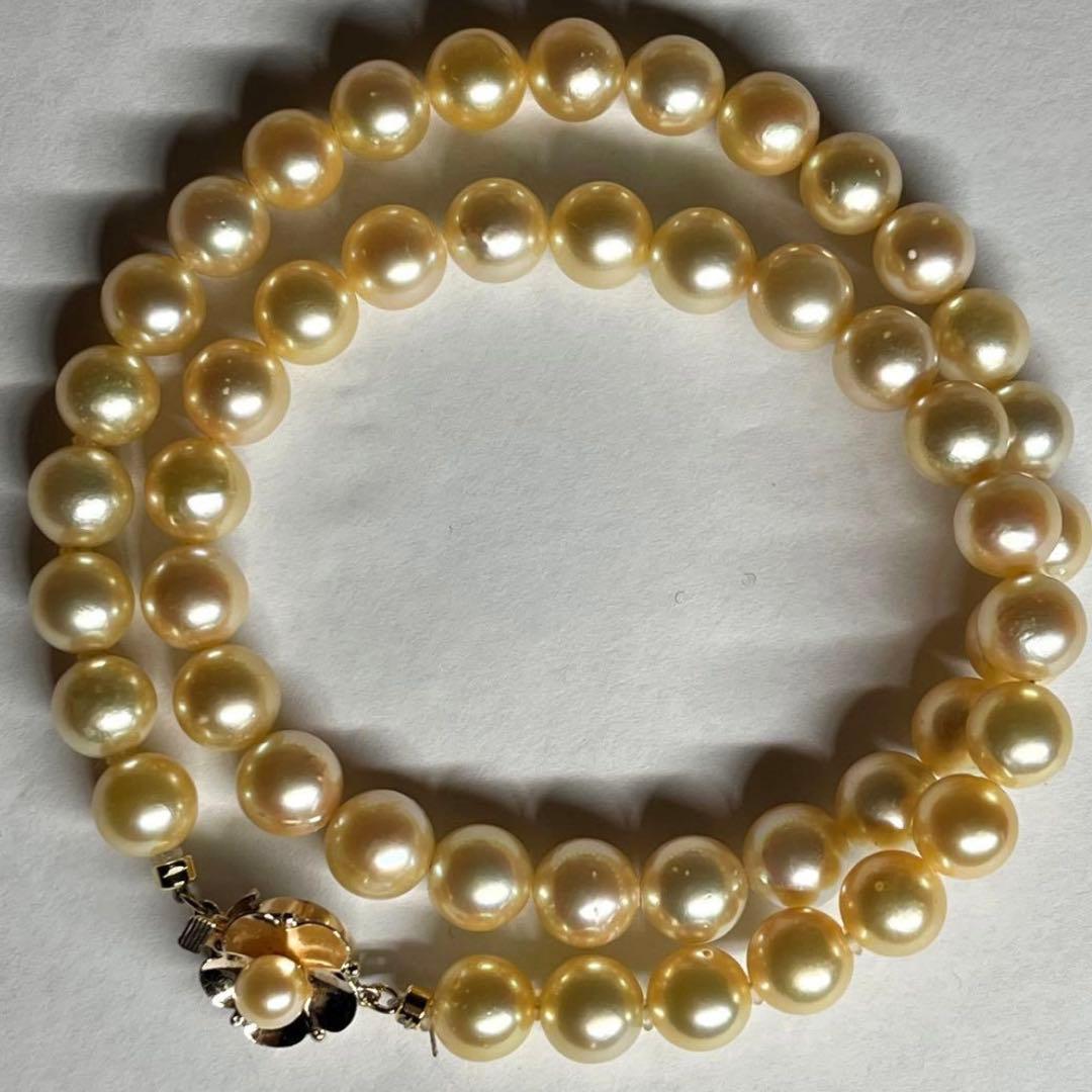 Sun様 k14刻印✨あこやゴールデンパール 7.5-8.0mm ネックレス