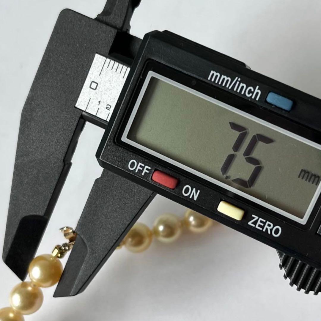 Sun様 k14刻印✨あこやゴールデンパール 7.5-8.0mm ネックレス