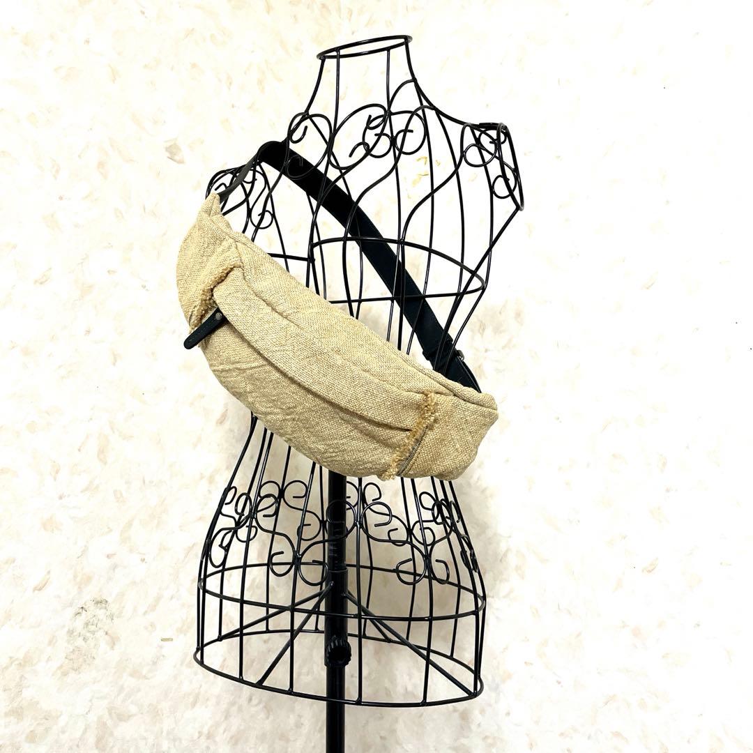 美品　15SS ブルネロクチネリ　フリル　ビーズ　ウエストバッグ　ボディバッグ