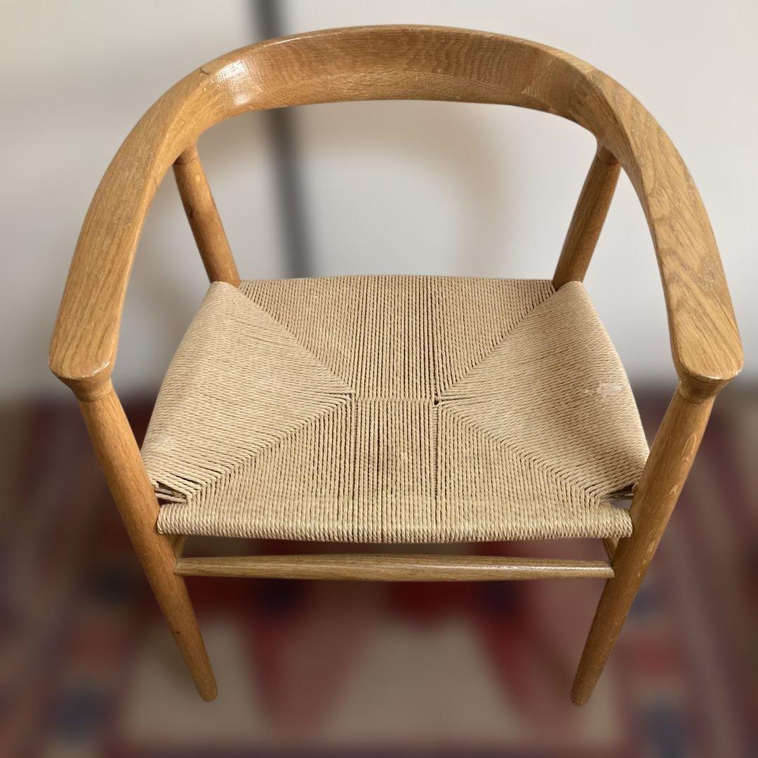 無印良品　ペーパーコード　椅子　モダンダイニングチェア ナチュラルウッド