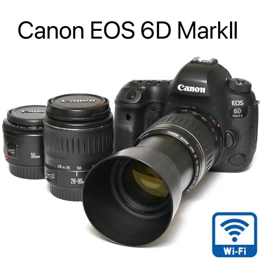 【美品】Wi-Fi搭載！Canon EOS 6D MarkⅡトリプルレンズセット