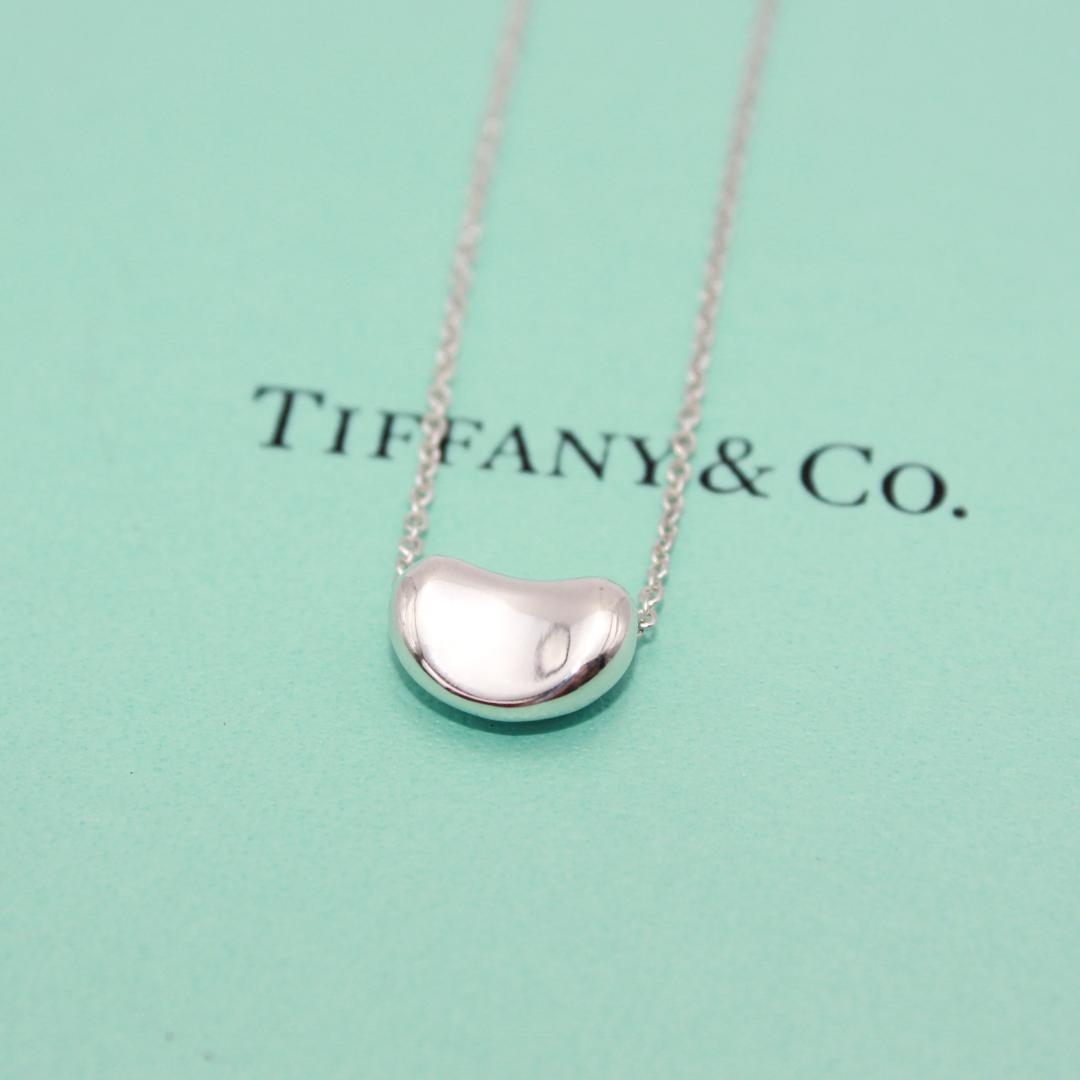 美品 Tiffany&Co. ティファニー ビーン シルバー ネックレス 925