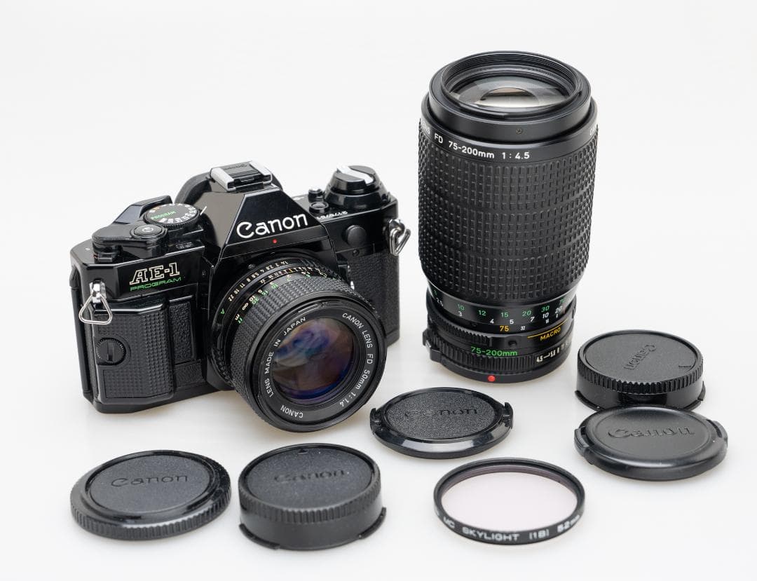 【完動品】Canon AE-1 PROGRAM+NewFD50mm f1.4など