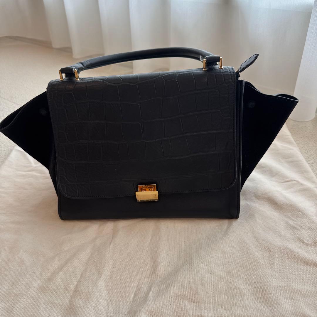 CELINE クロコダイル型押し ハンドバッグ