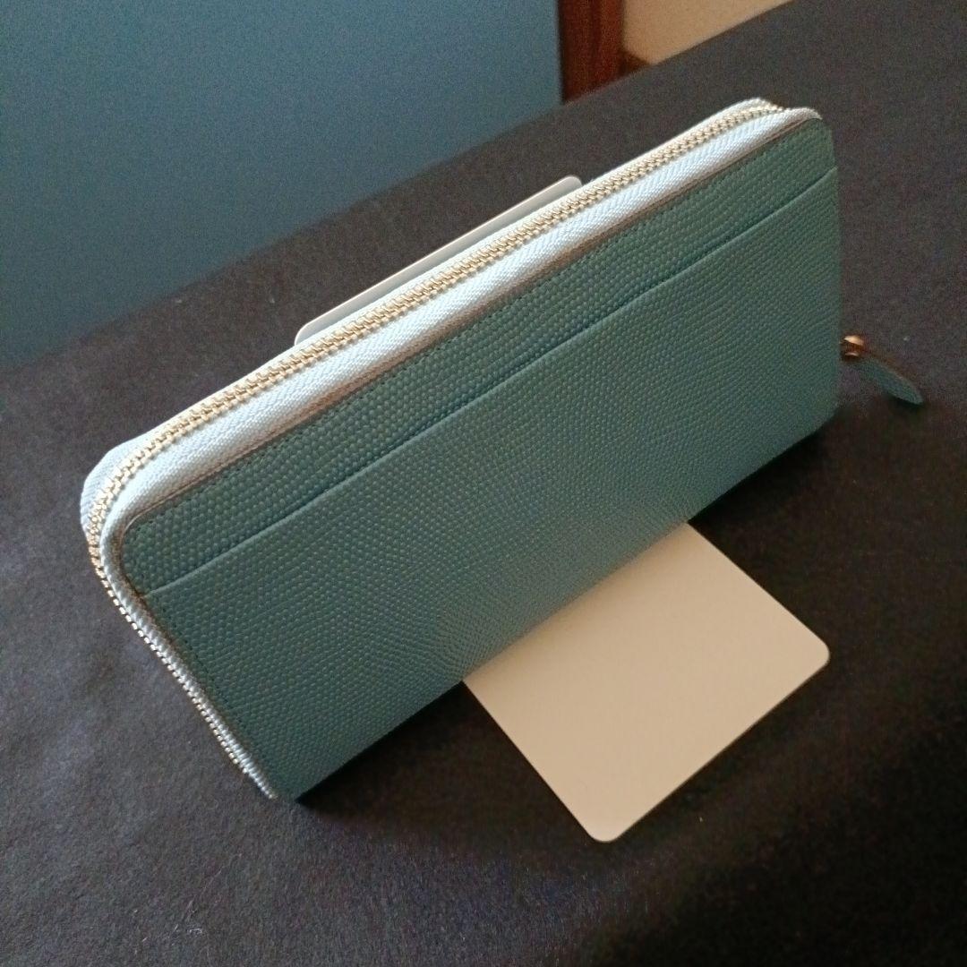 エポイ　epoi-ganzoファスナー長財布 ターコイズブルー 牛革