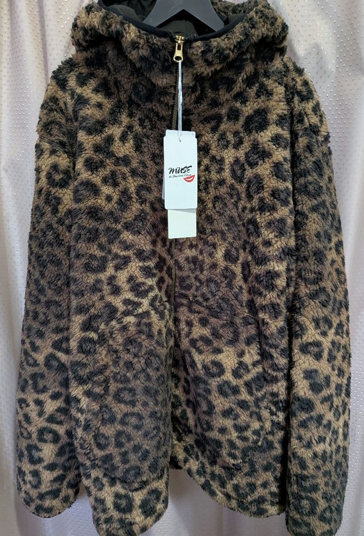 【JOHNBULL/ジョンブル】LEOPARD FLEECE ZIP パーカー